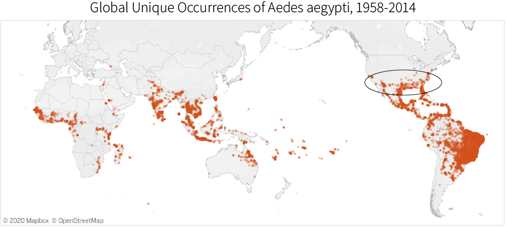 Aedes Mosquito Activity 1958-2014