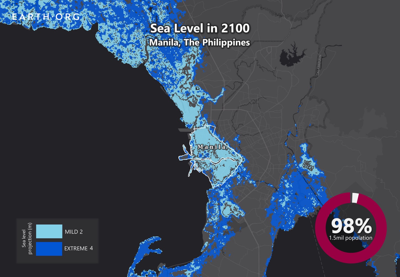sea level rise by 2100 manila