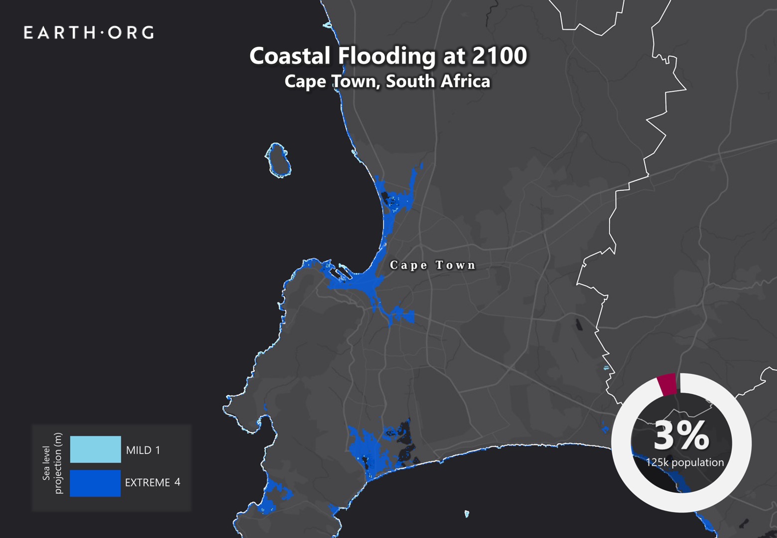 sea level rise by 2100 cape town