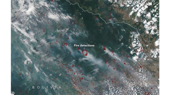 As California Cools Down, Blazes Appear in Bolivia