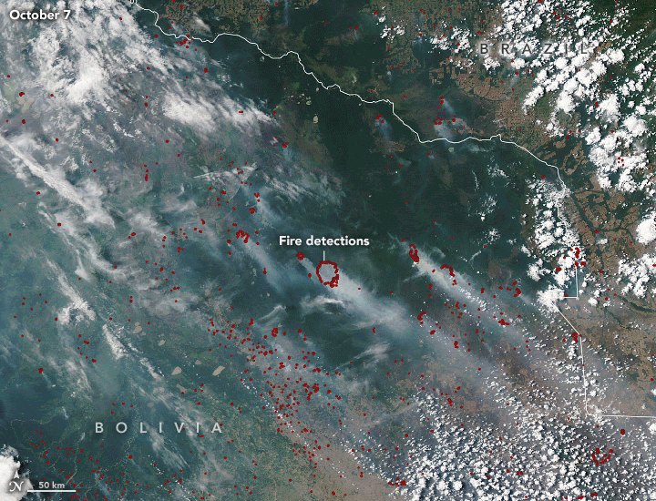Bolivia wildfires 2020