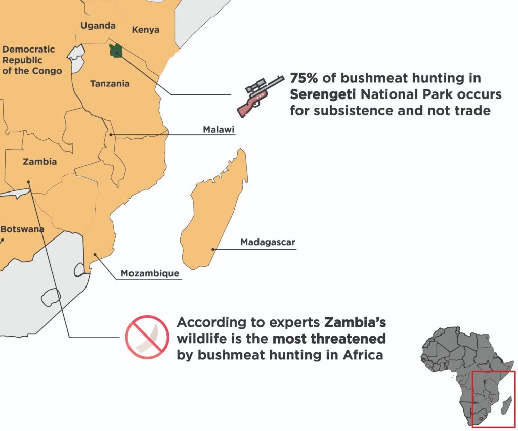 South-eastern Africa bushmeat facts and figures