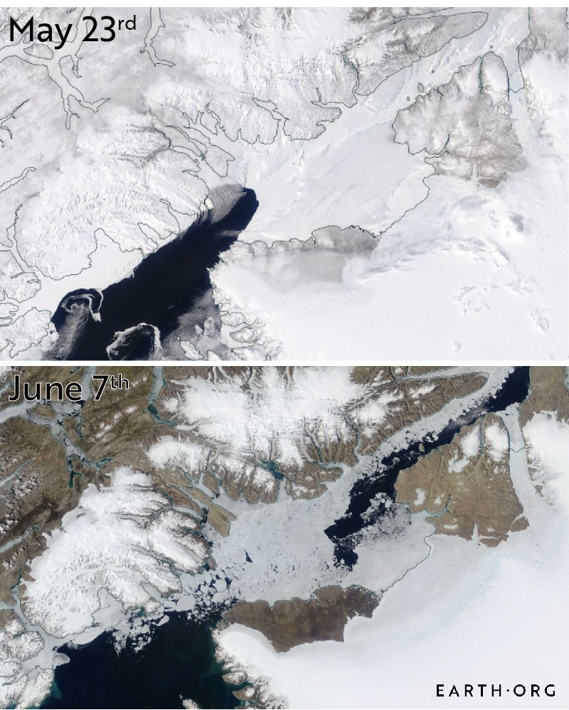 Nares strait sea ice arctic