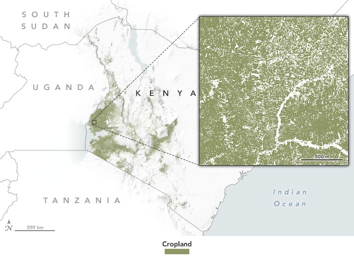Kenya food insecurity satellite data