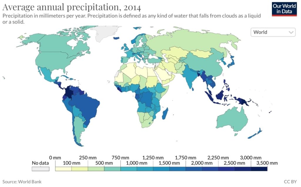 annual average precipitation 2014
