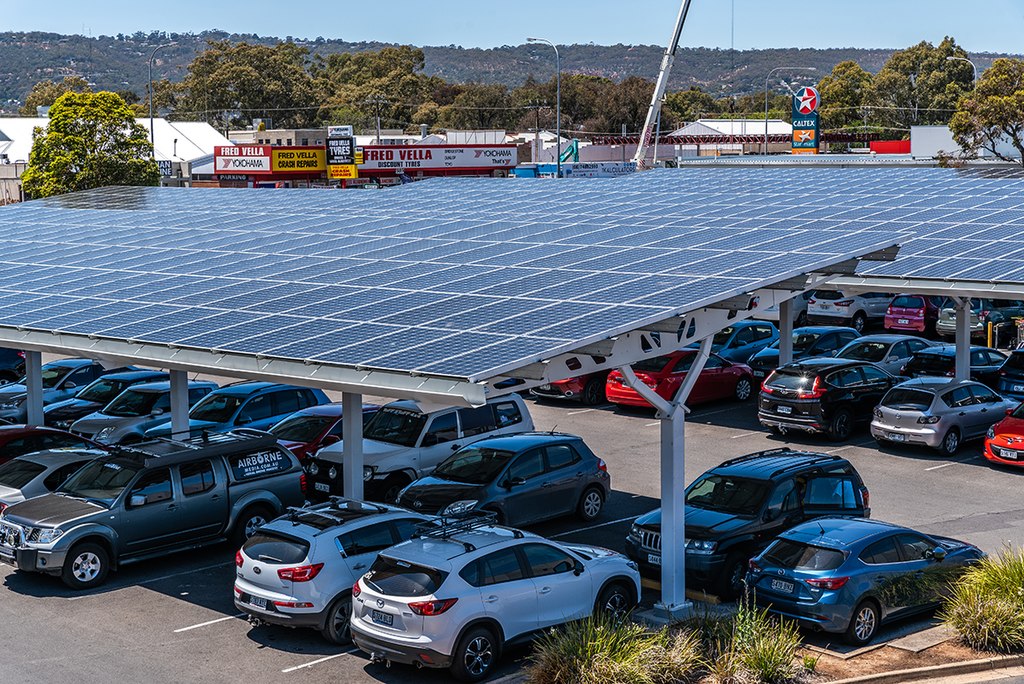 sustainable tech companies, solar car park