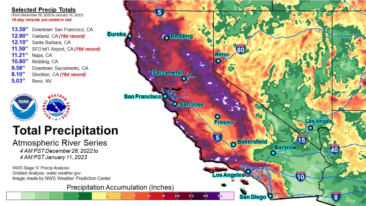 atmospheric river; california floods; california rainfall