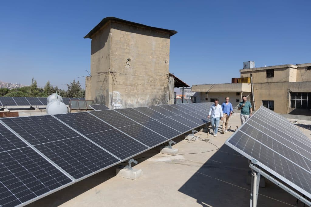 Lebanon's energy crisis; solar panels in beirut. Photo: David Körzdörfer