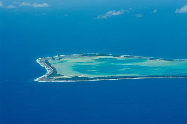 Tuvalu is faced with the danger of disappearing forever due to sea level rise. Credit: INABA Tomoaki/Wikimedia Commons/CC 2.0