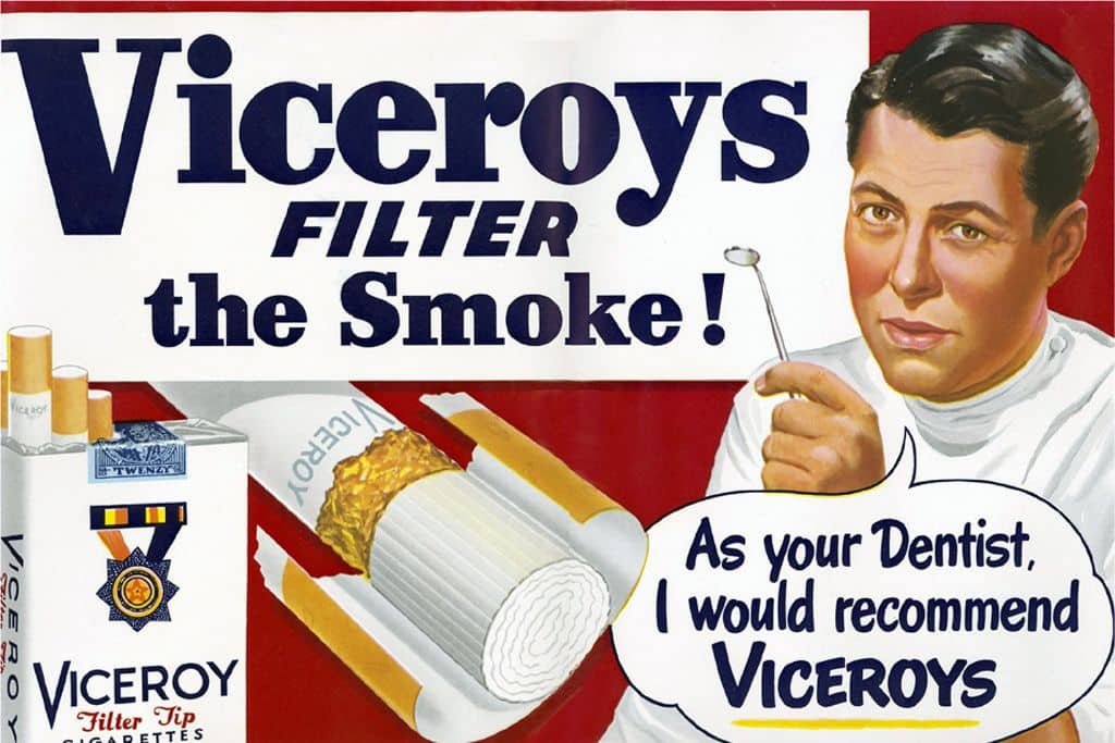 1950s - Dentist Recommends Viceroy Cigarettes ad