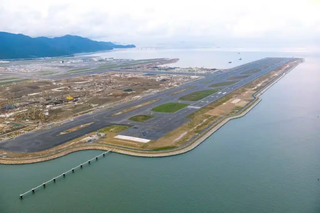Hong Kong airport three runway system land reclamation. Photo: Airport Authority Hong Kong.