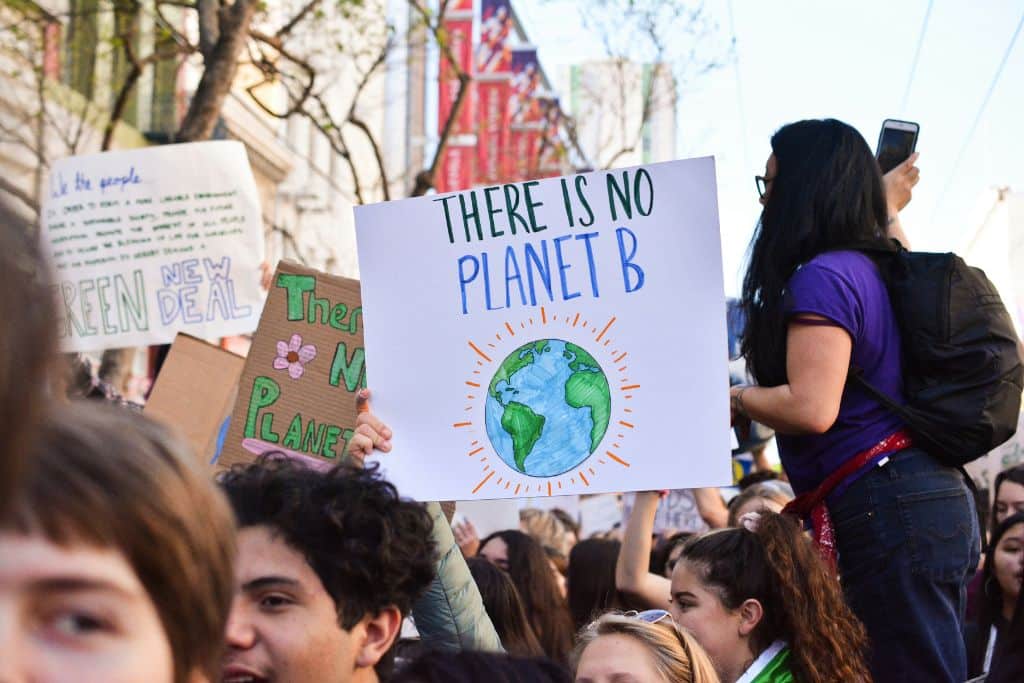 there is no planet B; young climate activists; climate protest