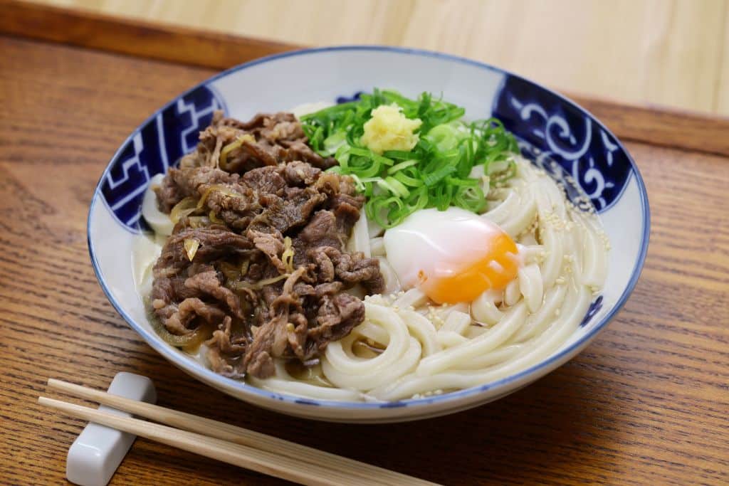 A Chinese beef noodles dish